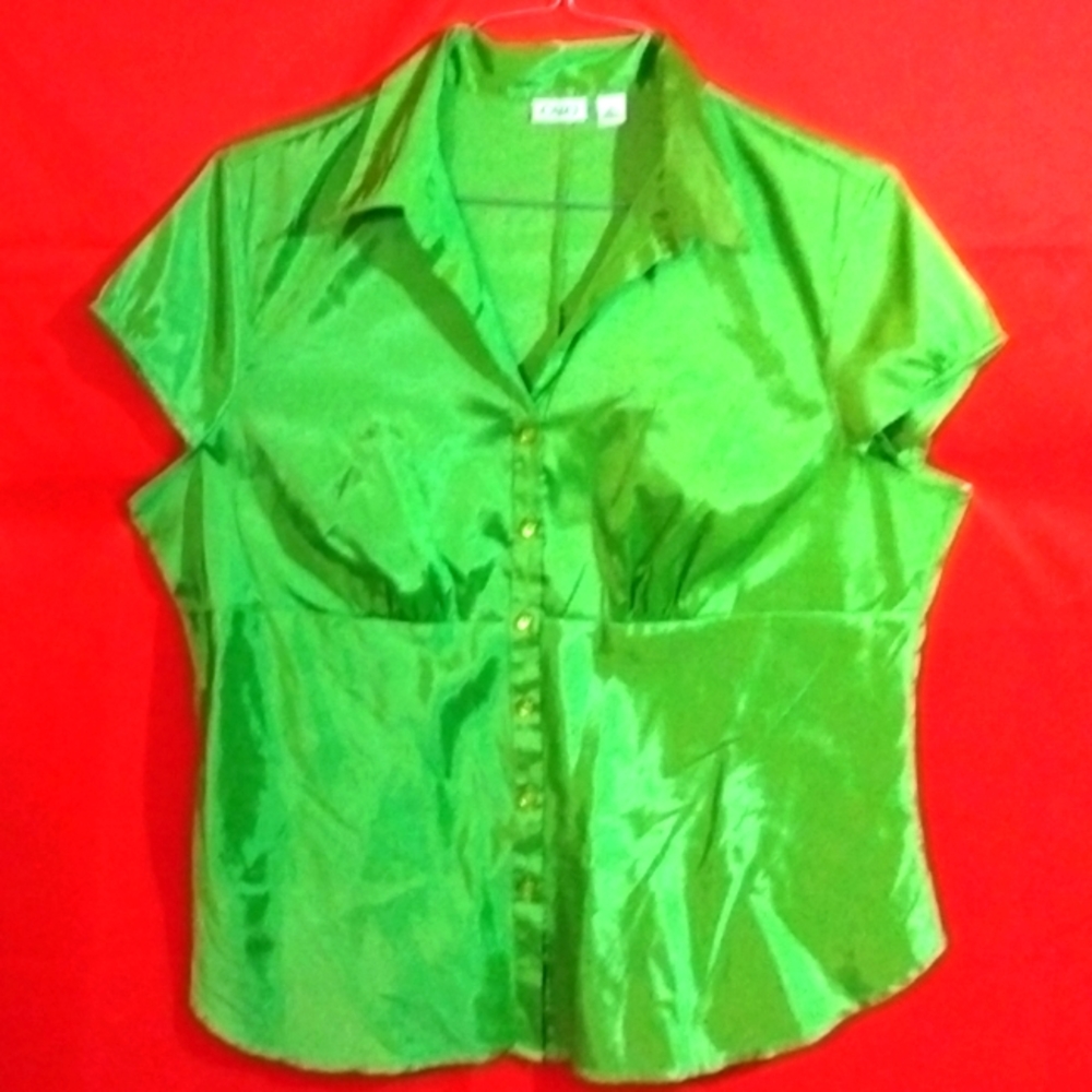 🍀Cato beautiful 💚 green button down top